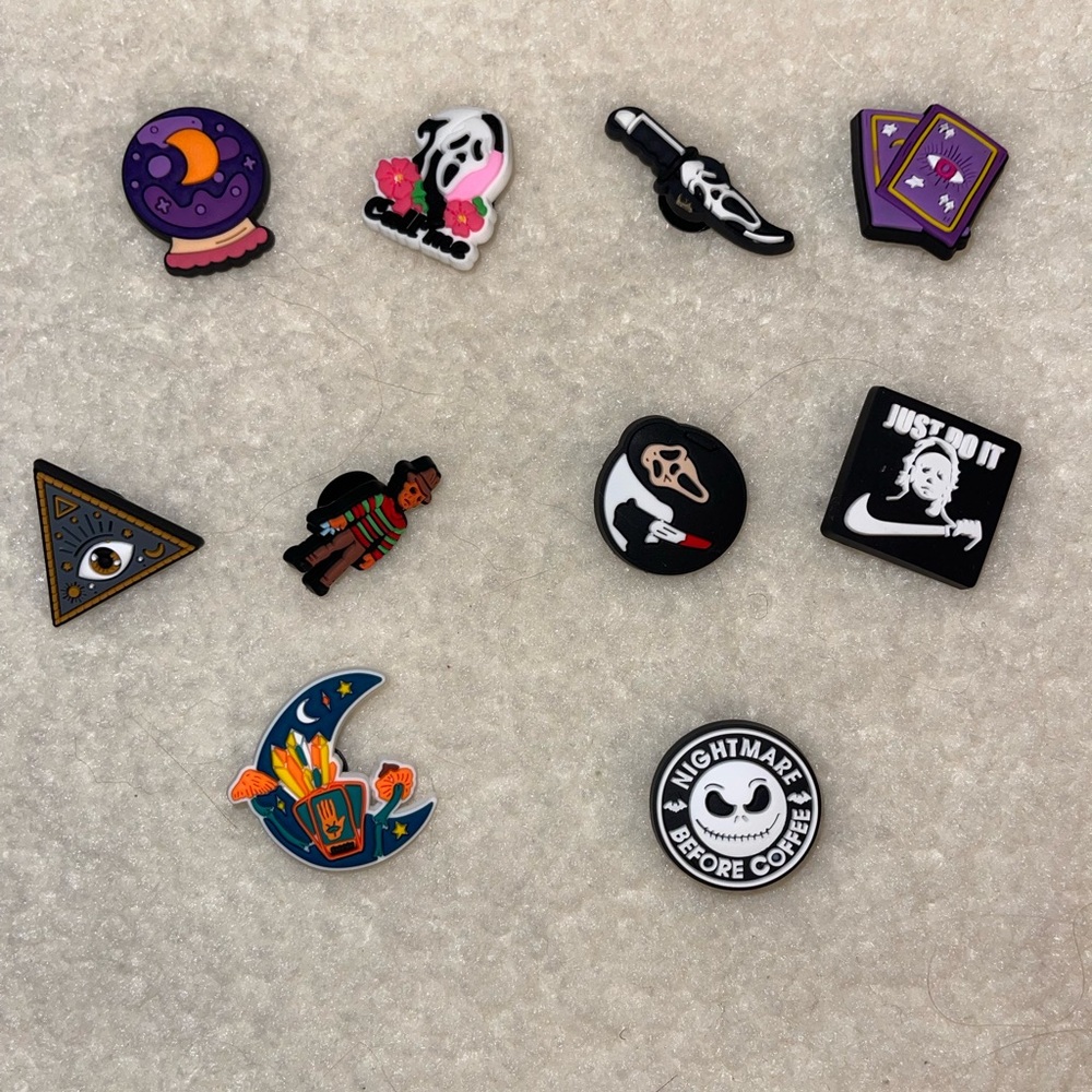 10 Pc Halloween Croc Charms